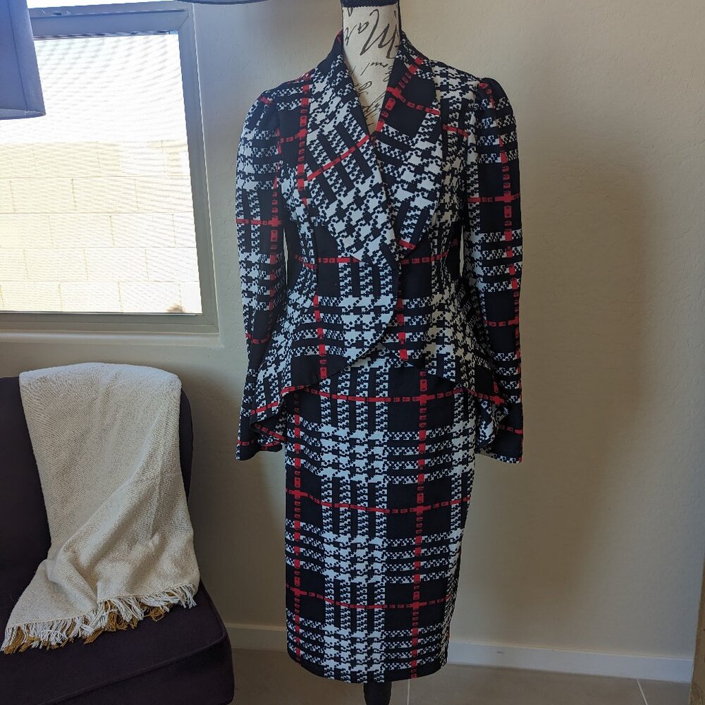 Shein 4-Piece Women's Ensemble featuring a Shawl Collar Asymmetrical Hem Blazer
